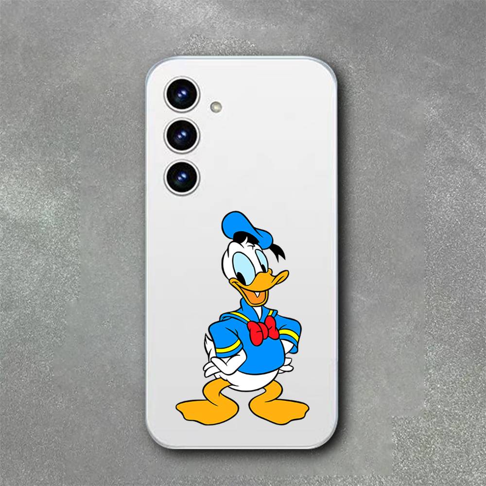 Cute D-Donald Duck Phone Case For Samsung Galaxy S21 S22 S23 S24 S25ULTRA FE Ultra Plus5G A52S Transparent Cover