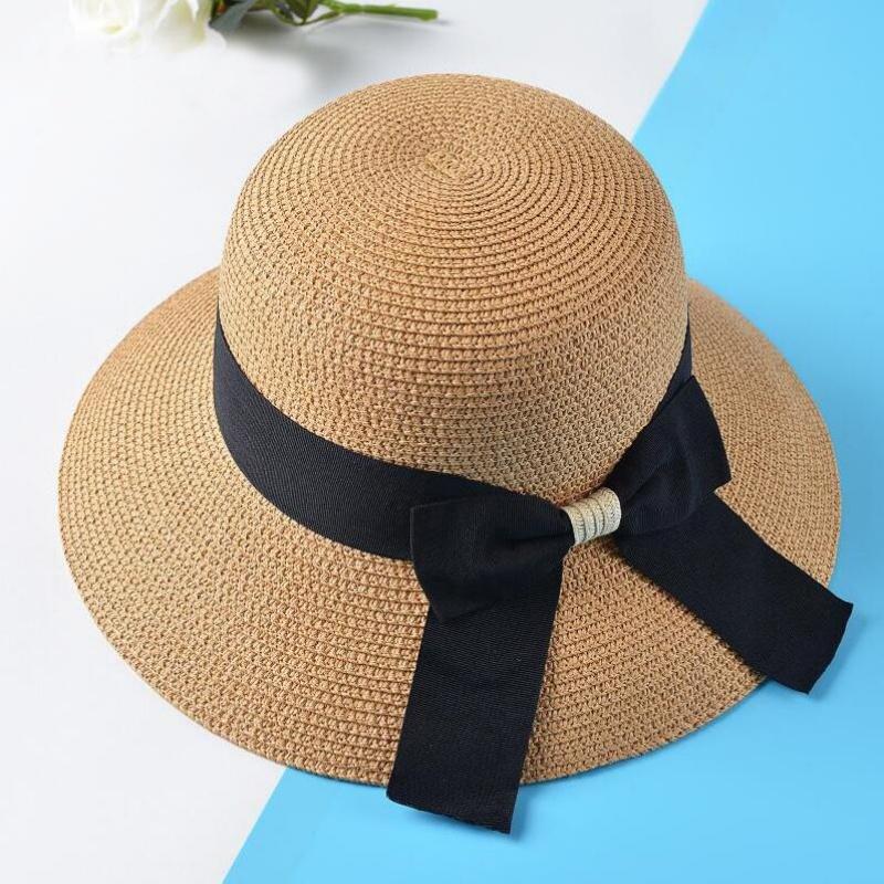 

Summer children s and mothers sun hats for beach and sand hats for girls - large brimmed straw hats for sun protection Kids(52-54cm) хаки