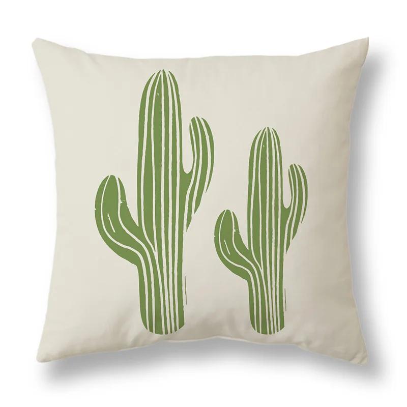 45x45cm Nordic Green Leaf abstract geometric embrace pillowcase Comfortable sofa Office Seat cushion cover Home decor Pillowcase