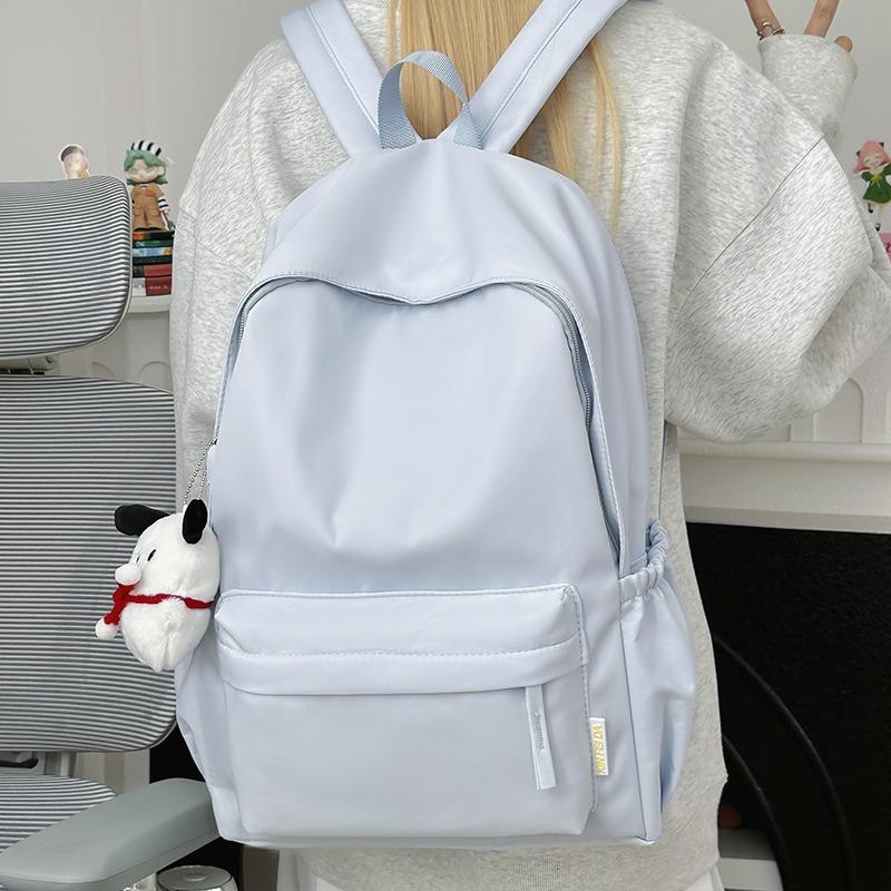 High-value Nylon Backpack for Female Students, Large-capacity College Style, Simple and Versatile Schoolbag, Ultra-lightweight New Model