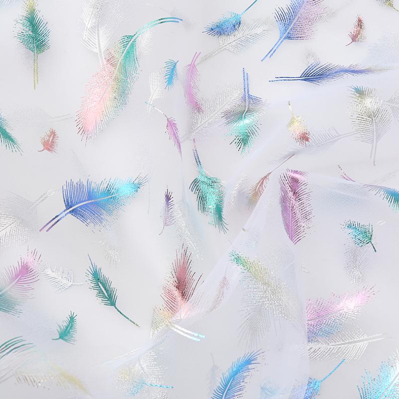100x150cm Fancy Feather Butterfly Gauze Wedding Dress Shampooy Skirt Gauze Stage Costume Fabric Background Decorative Foil Gauze