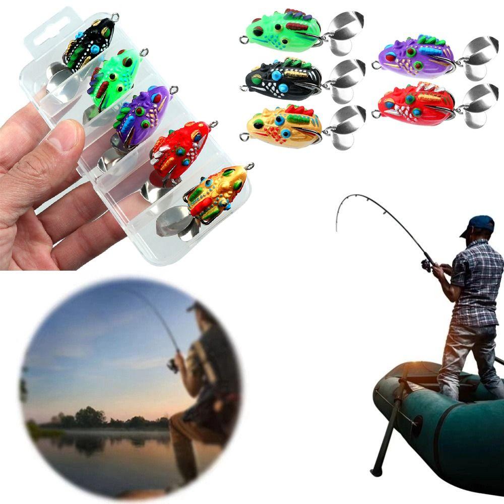 Wobbler Simulation Fish Lures Set Lifelike Bionic Frog Lures Mini Frog Soft Bait Set  Sea Fishing