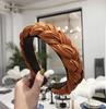 New Fashion Women Hairband Cross Knot Braid Headband Adult Autumn Winter Headwear Wide Side Turban Hair Accessories