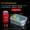 ZISIZ Transparent Plastic Rectangular Food Storage Container