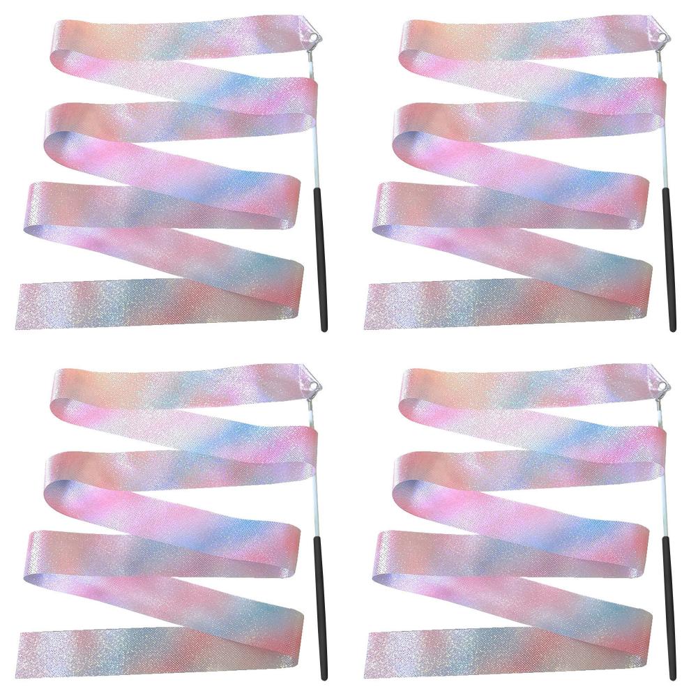 

5# 2M Colorful Gymnastic Ribbon with Wand Aesthetic for Adults Kids Girls (Black