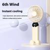 3000Mah Mini Electric Fan Portable 6-speed Wind Speed Handheld Hand Silent Fan Digital Display Summer Usb Charging Portable Fan
