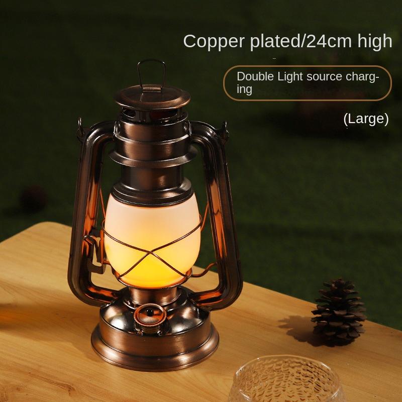 Rechargeable Retro Kerosene Lamp LED Retro Outdoor Camping Lamp Camping Lamp Camp Horse Lantern Portable Lamp