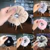 Puszysty Pure Color Soft Kucyk Uchwyt Kucyk Kucyk Scrunchie Pluszowe Wykwintne Włosy Elastyczne
