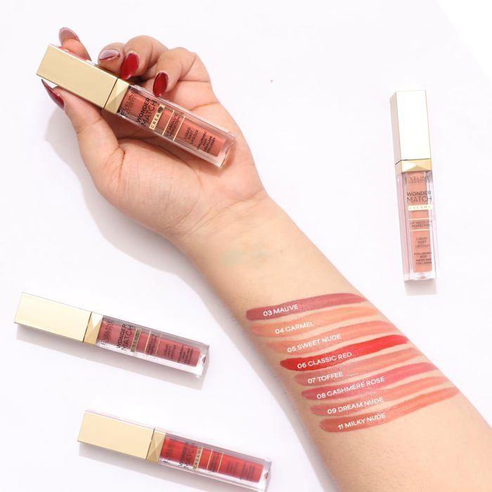 Rouge à lèvres liquide - EVELINE - n°01 Angel Rose - Mat crémeux - Fini longue tenue - Couleur rose