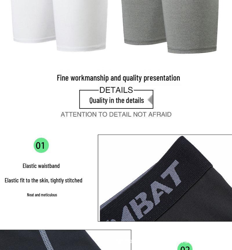 Pantaloni scurți de compresie cu uscare rapidă pentru bărbați: Alergare, Ciclism, Baschet, Colanți Fitness