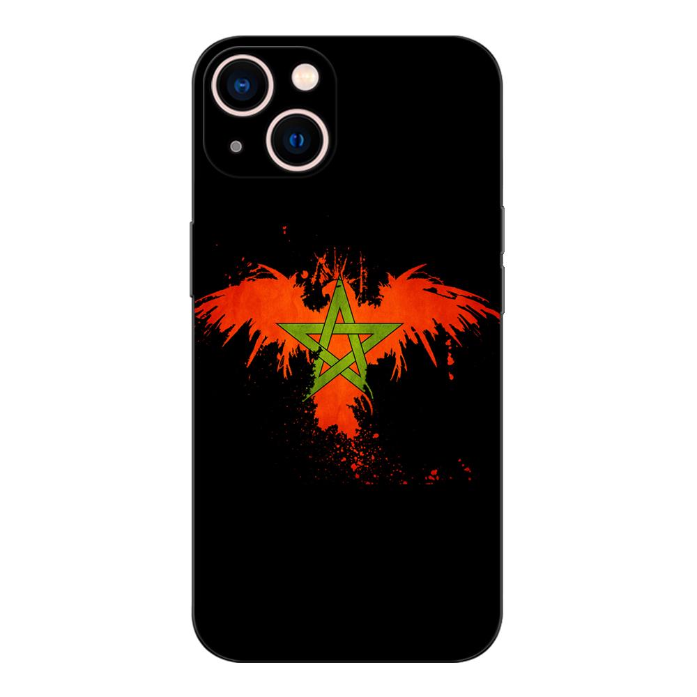 Czarne etui tpu do Samsunga Galaxy S22 S20 S21 FE PLUS ultra+S10 E lite tylna obudowa flaga Maroka Maroka