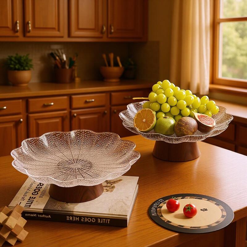 De Ou Starlight Imitation Wood Grain Fruit Plate