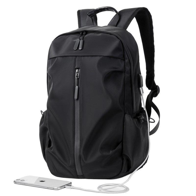 Men's Business Casual Waterproof Backpack with Logo Printing - Multi-Functional Travel and School Laptop Bag.
