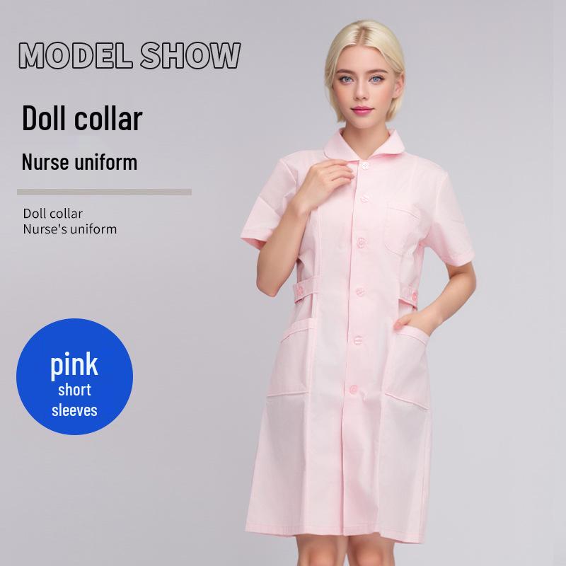 Short Sleeve Nurse & Doctor White Coat Uniform