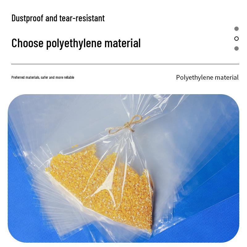 High-Pressure PE Flat Bag for Clothing, Hardware, Mobile Phone Parts, and Accessories, High-Transparency.