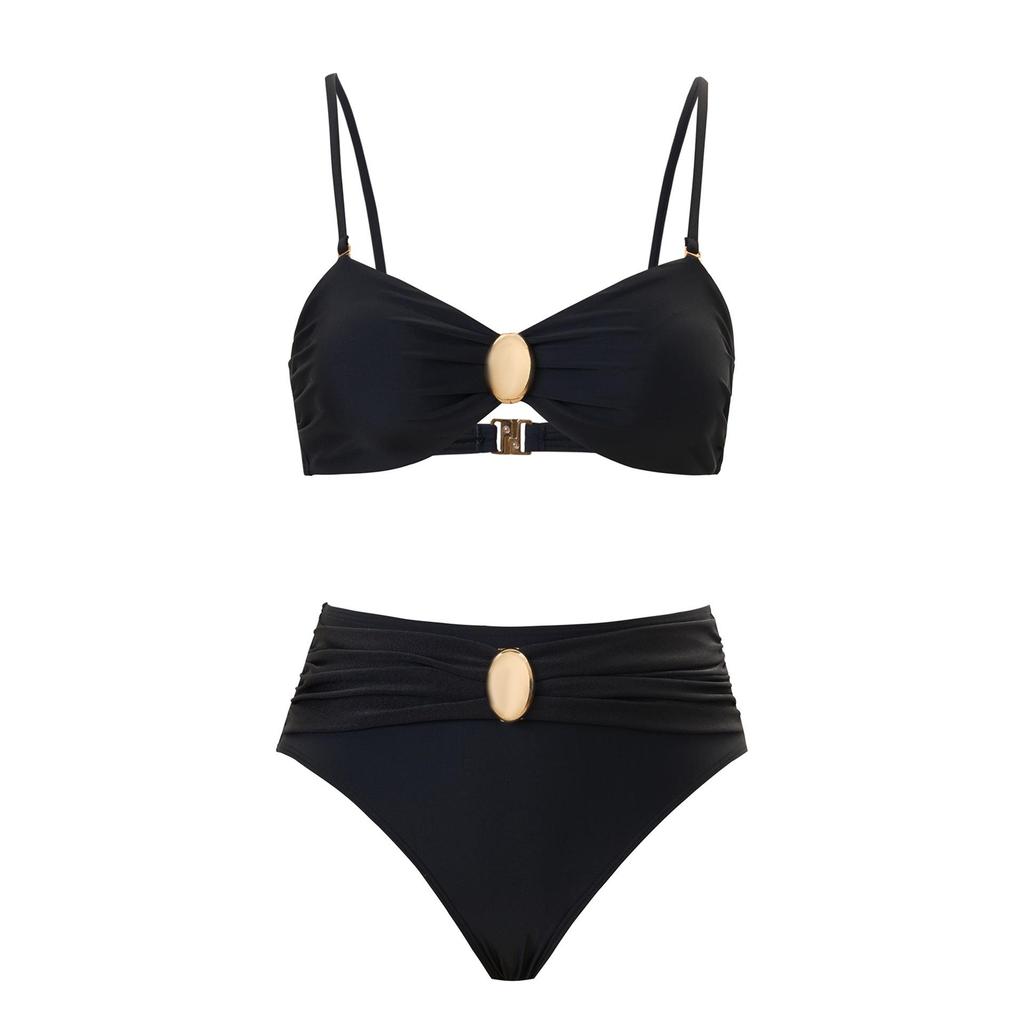 Hot-Selling Sexy Solid Color Split Bikini Swimwear for Women