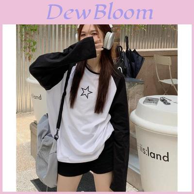 T-shirt Décontracté Brodé d'Étoiles pour Femmes avec Mélange Rayonne Polyester Printemps