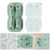 Forma de Gelo de Silicone de Grau Alimentício com Tampa 4 Compartimentos Liberação Fácil Formato de Sapato Criador de Cubos de Gelo para Bar Doméstico