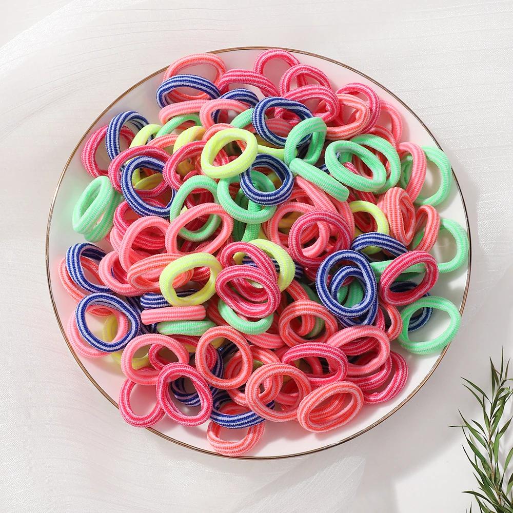 20pcs/lot Girl Elastic Hair Bands Girls Plush Ball Rubber Band for Children Sweets Scrunchie Hair Ties Kids Hair Accessories