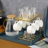 Glass Cup Draining Rack for Kitchen Counter Dish Drying Stand Mug Holder Organizer Space Saving Cup Storage Rack for Home Office