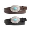 Silver Buckle Women's Belt Simple Waist Strap Fashion Waist Belt  Dress Decoration
