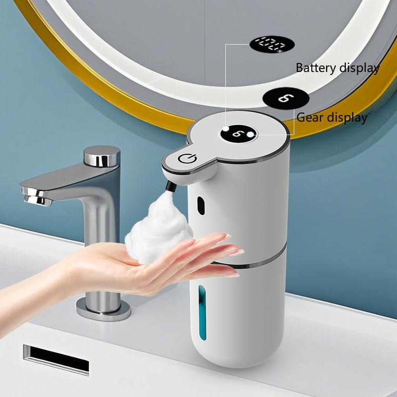 380ML Touchless Wall-Mounted Digital Display 6-Levels Adjustable Intelligent Electric Infrared Automatic Sensor Soap Dispenser