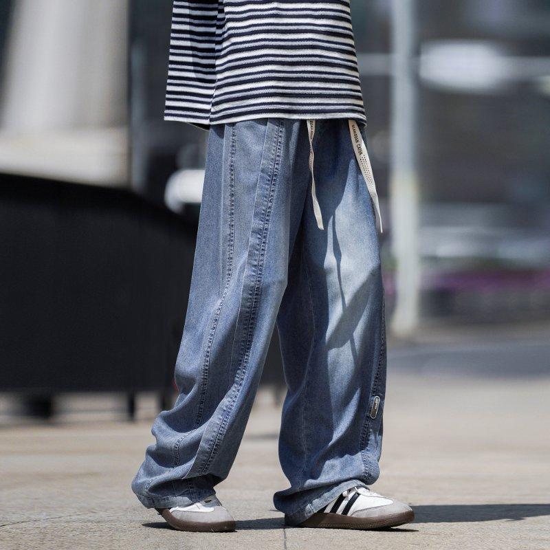 

Джинсы большого размера мужские новые летние тонкие прямые свободные повседневные плюс размер для полных плюс больше полных широкие брюки 8XL