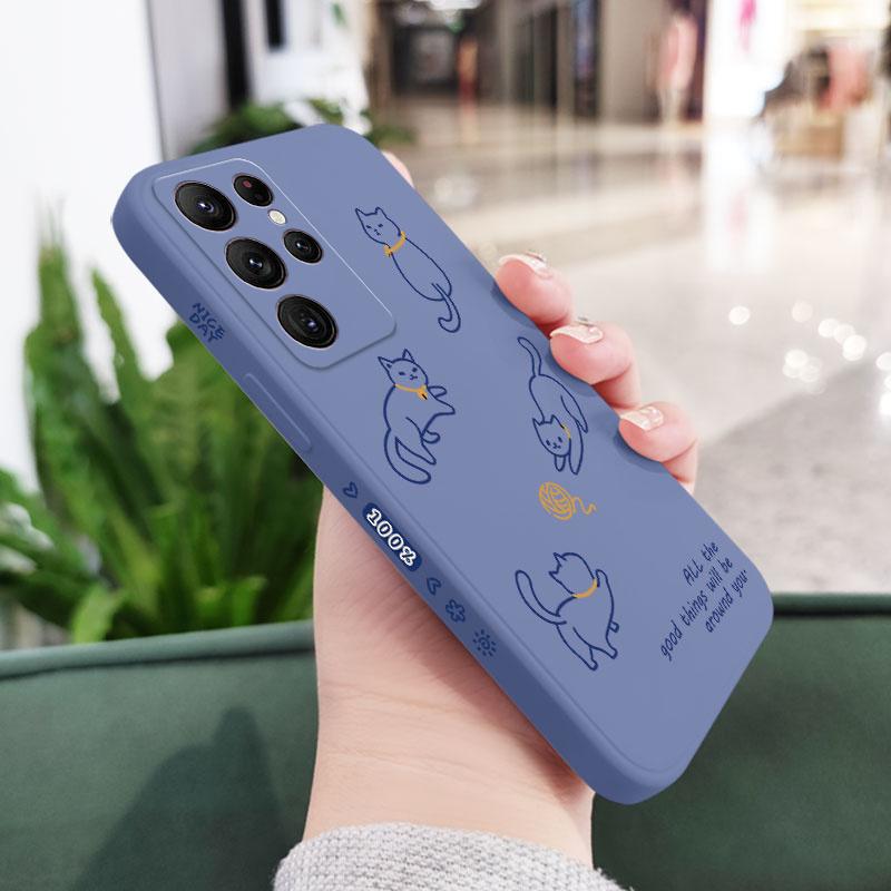 

Cute Line Animals Phone Case For Samsung Galaxy S26 Plus Ultra Silicone Cover Galaxy S26 Plus
