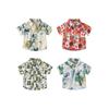 Boys' Tie-Dyed Short-Sleeved Shirt Seaside Holiday Clothes Children's Summer Clothing Men's Baby Full Printed Shirt Kids Polo Collar Top