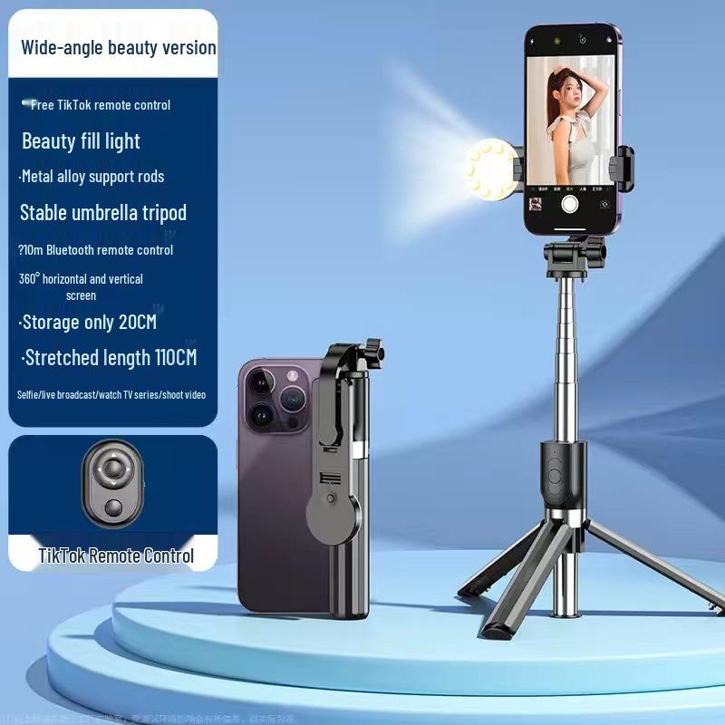 Handheld Multifunctional Mobile Gimbal Stabilizer and Selfie Stick with Tripod for Anti-Shake Live Streaming