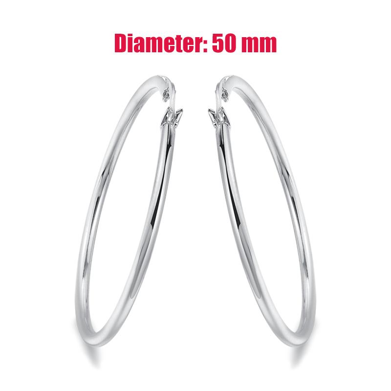 Big Hoop Earrings For Women Minimalist Circle Classic Cartilage Earring Rose Gold Color Hoops Fashion Jewelry Wholesale E780