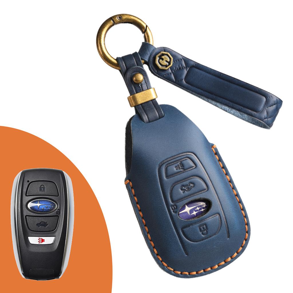 Retro Key Cover for Subaru Key Bag XV Forester Aohu Lion BRZ Leather Car Case Buckle