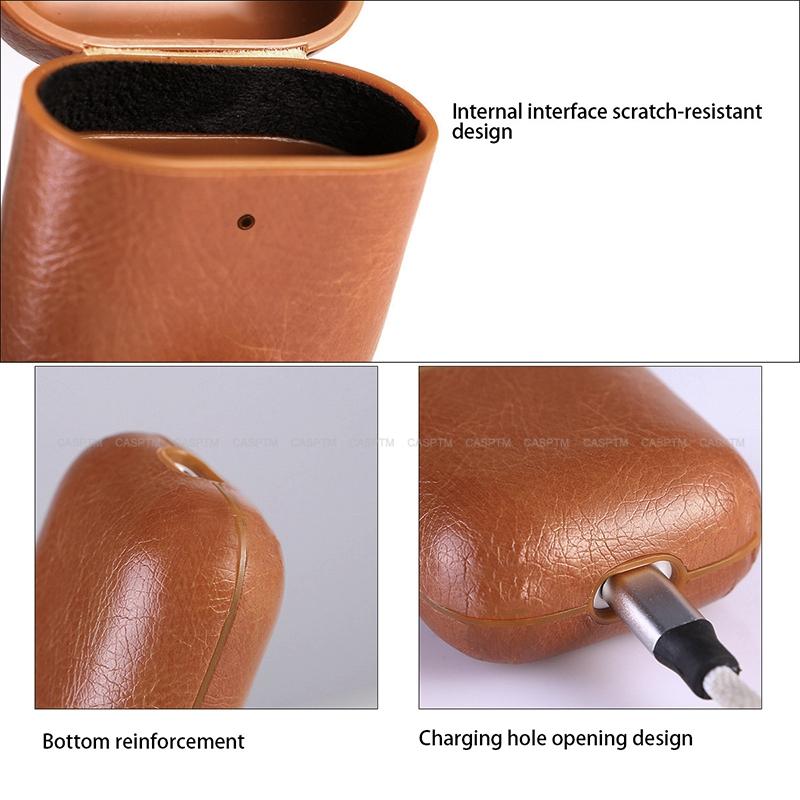 PU Leather Earphone Case For Apple Airpods 1 2 Business Man Headphone Case For Apple AirPods 3 Pro Protective Case With