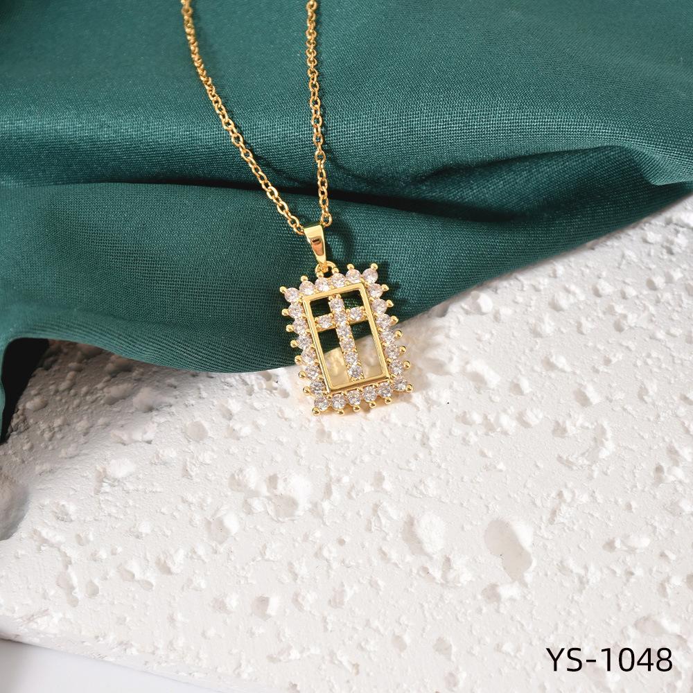 Fashion Trendy Titanium Steel Cross Necklace Women Luxury Versatile Accessory