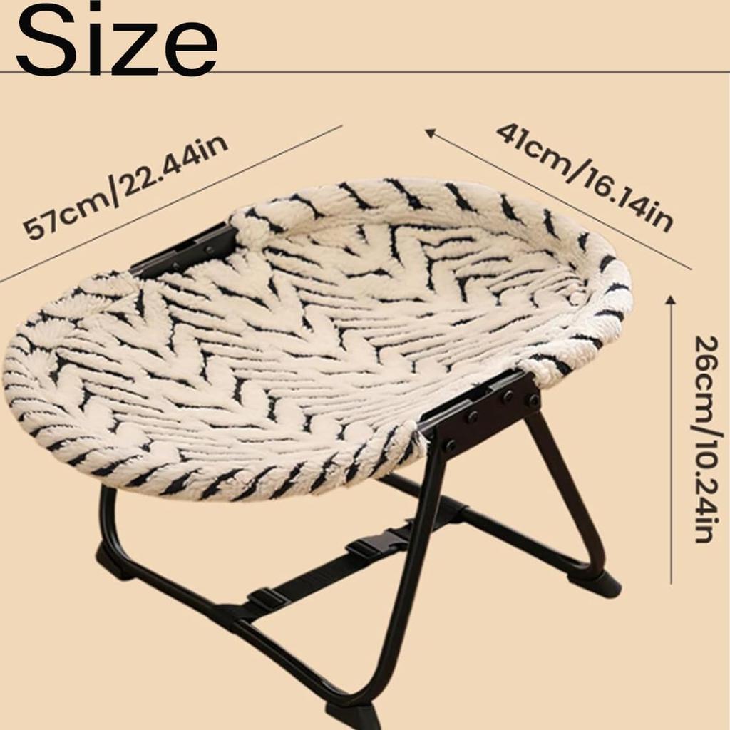 , Letto Rialzato Pieghevole Raffreddante per Gatti da Interno con Telaio Metallico Portatile Traspirante Rete Antiscivolo Culla Piattaforma Sonno per Cani Gatti