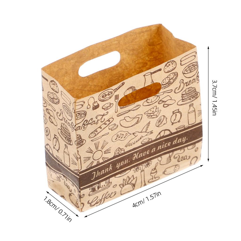 Ifundom 10 Miniatur-Papierbrote Charmante Accessoires für Puppenhäuser Taschen,