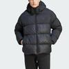 Adidas Originals 600 Puffy Logo Print Hooded Down Jacket Men Outerwear Black HZ0681
