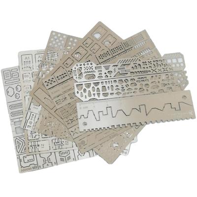 Cicogna Gunpla Kortsude Graveerimisjuhend, Komplekt 6 tk, Nikerdamisjuhend, Šabloon, Joonlaud, Plastikust Mudel, Detailide Täiendamine, Hobi