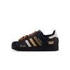 adidas Originals Superstar 2 Abrasion Resistant Low Top Skateboard Shoes Unisex Black Silver JI0079(Team840- )