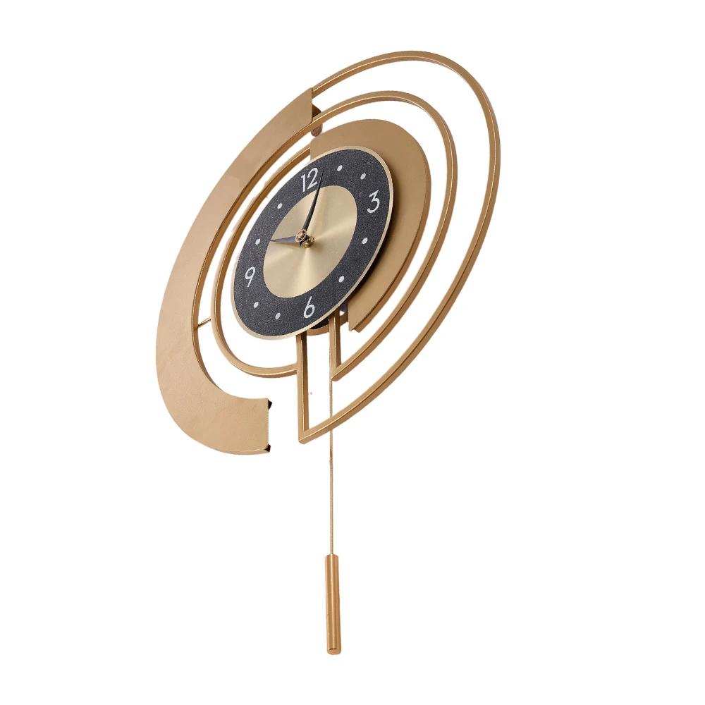 Voltsify 18Inch Modern Decorative Non-Ticking Wall Clock with Pendulum for Living Room Study Office