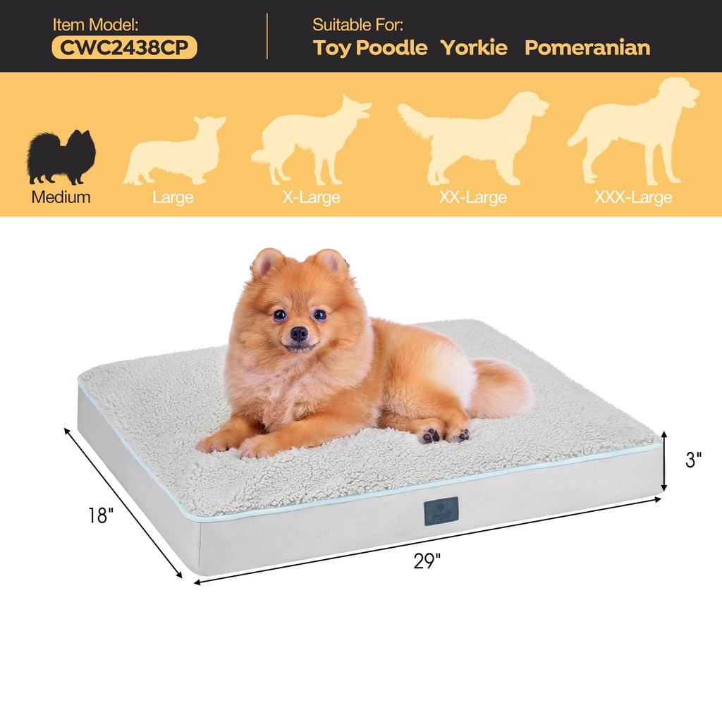 Veehoo Dog Winter Warm Dog Cold Weather Pet Winter Pet Pet Pet Sofa Pet Dog Dog Dog Elderly Dog Prevents Soft Sherpa Dog Small Multiple Dog Crate Pet