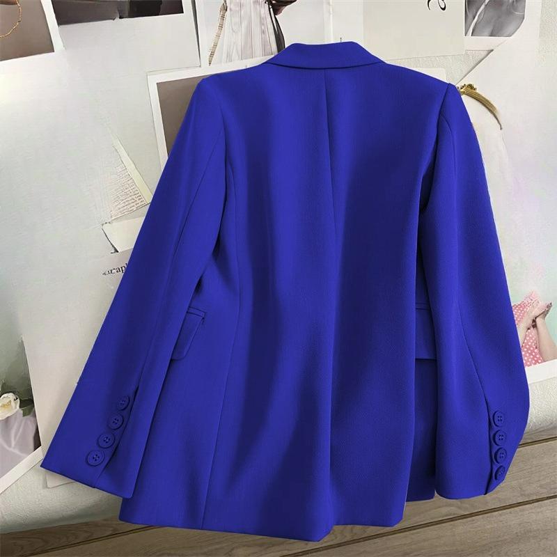 Taro Purple Suit Jacket Women's Design Sense with Double-breasted Solid Color Multicolor Small Z Suit