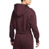 Nike NSW PHNX FLC CROP FZ HDY Jacket Women's Burgundy HV2427-652
