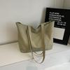 Women Large Capacity Tote Bag Commuter Canvas Bag Student Class Shoulder Bag