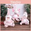 Charming Pink Santa And Snowman Plush Dolls For Festive Christmas Display