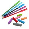 2pcs/set Silicone Teether Pencil Cap Eco-Friendly Pencil Protective Case  Kids Student Supplies