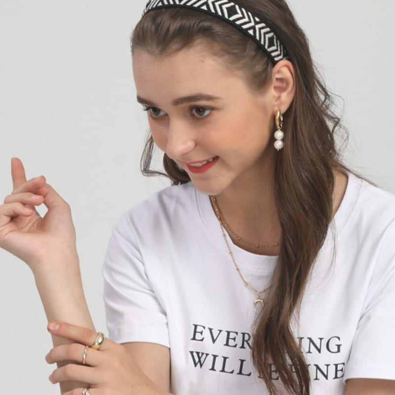 LALA Ethnic Hairband M-Black