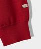 Yujen Minimal Round Neck Two-Way Knit Zip-Up_Red