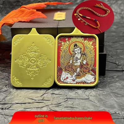New Hand-Painted Eight Guardian Deities Thangka Pendant Bracelet