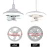 Ventilator de tavan cu cap pivotant la 360 ° E27 cu telecomandă, ventilator LED reglabil, ventilator de tavan pentru living, candelabru 85V-265V